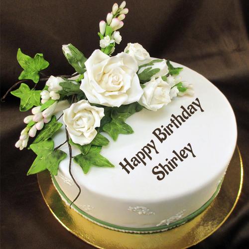 Happy Birthday Sugar Flower Awesome Cake With Name