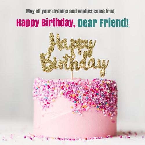 happy bday special friend cake