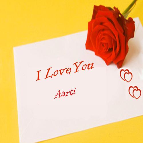 Write Your Name On I Love You Latter With Red Rose