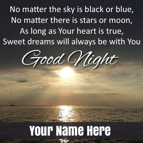 Create Whatsapp Status For Good Night Wishes With Name