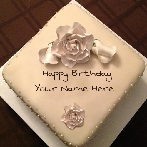 Write Name on Happy Birthday Rose Cake online