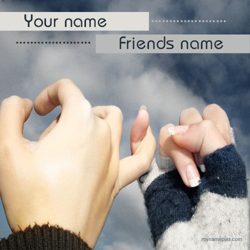 Write Your and Bestfriend Name On Friendship Pic Online