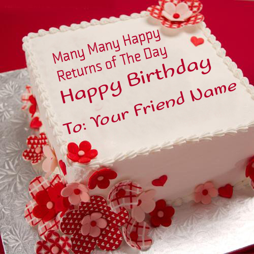 Write Your Name On Nice Birthday Cake Online
