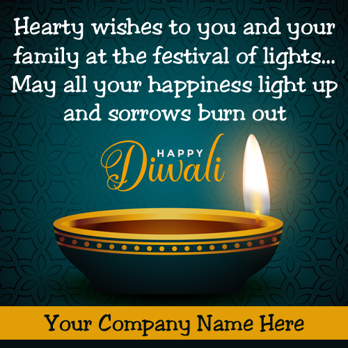 Beautiful Diwali 2021 Festival Wish Card With Your Name