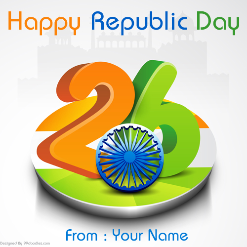 26th January Republic Day Profile Picture With Name
