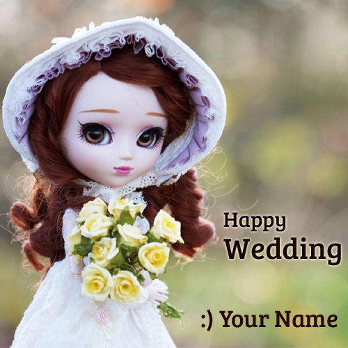 Happy Wedding Wishes Cute Bride Doll Profile Picture