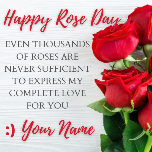 Rose Day Valentine Week 2022 Status Image With Name