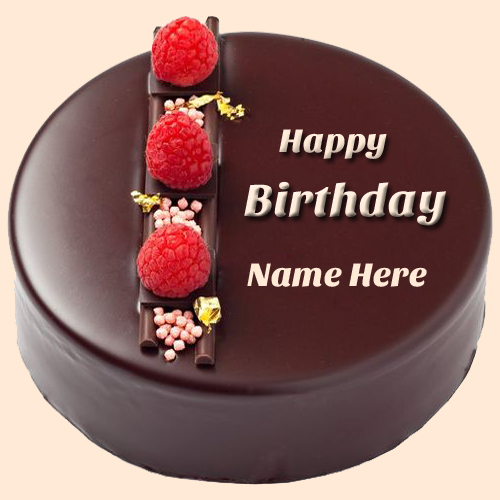 Happy Birthday Double Layer Chocolate Cake With Name