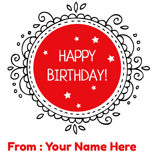 Write Name on Happy Birthday Greetings Cards Online Fre