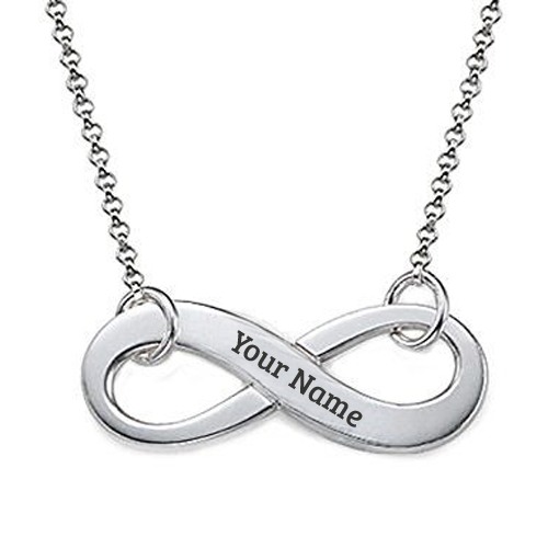Write Custom Name on Infinity Personalized Necklace