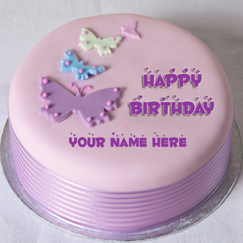 Fiona Cairns Butterfly Birthday Cake With Your Name