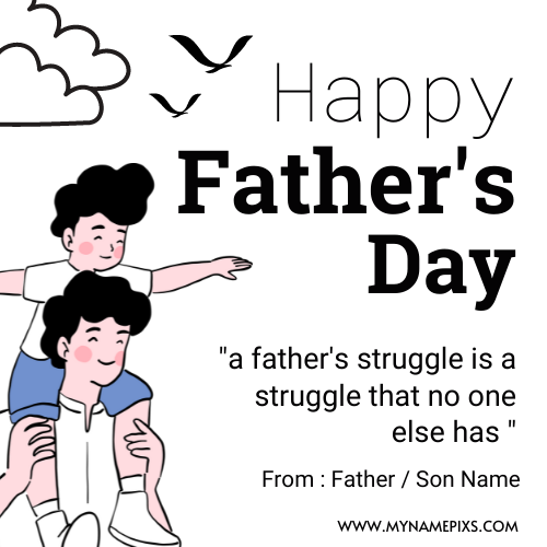 Beautiful Fathers Day 2022 Wishes Quote Image With Name