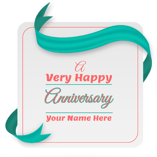 Happy Anniversary Lovely Greeting Card With Your Name