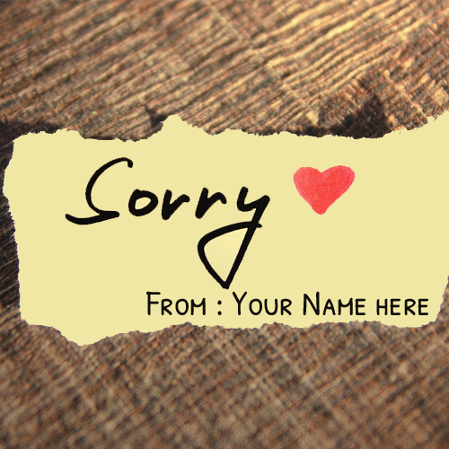 Write Name on So Sorry For You Wishes Picture