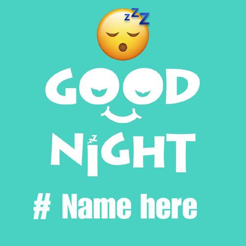 Write Name on Good Night Wishes Greeting Card
