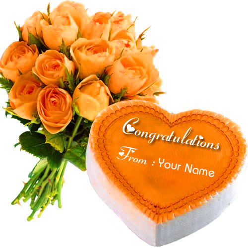 Write Name on Congratulation Wishes Multipurpose Cake