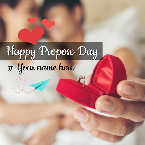 Write Name on Happy Propose Day 2019 Romantic Greeting