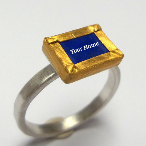 Write Name on Vintage Diamond Pearl Engagement Ring