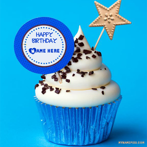 Write Name on Happy Birthday Cup Cake Online