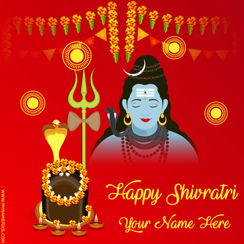 Shivratri 2018 Wishes Whatsapp Greeting Card With Name
