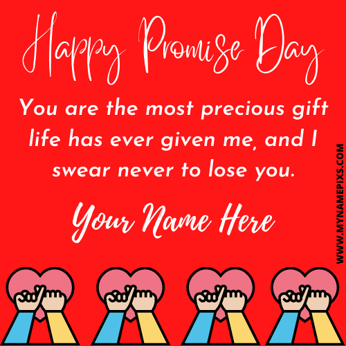 Happy Promise Day 2022 Wishes Quote Love Name Art