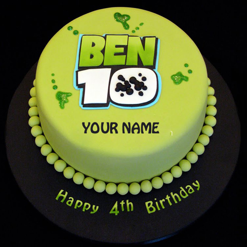 Happy Birthday Ben 10 Cake With Your Name