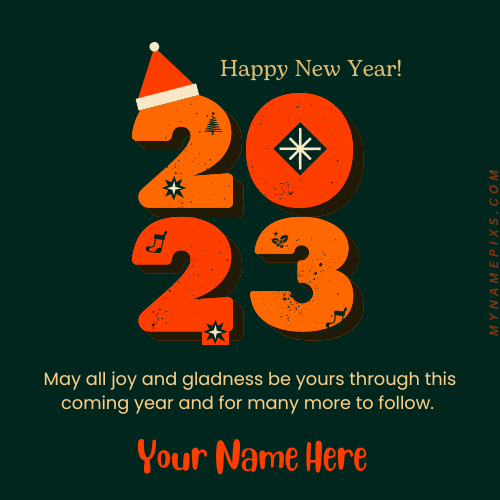 Happy New Year 2023 Cute Greeting With Friend Name