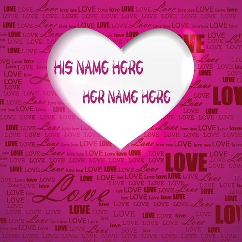 Write Your Name On Cute Love Online