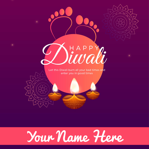 Shubh Diwali 2021 Elegant Greeting Card With Your Name