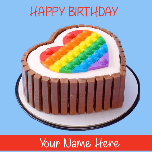 Beautiful Pop It Birthday Wishes Cake With Your Name