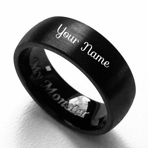 Write Name on Cobalt Wedding or Anniversary Ring Belt