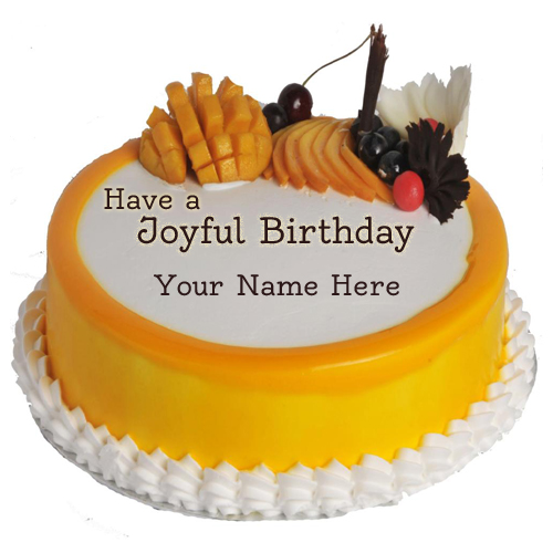 Write Name on Have a Joyful Birthday Pineapple Fruit Ca
