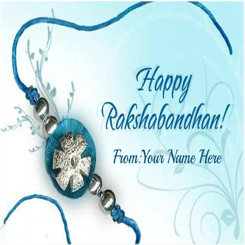Write Your Name On Rakhi 2015 Wishes Pic For Brother 