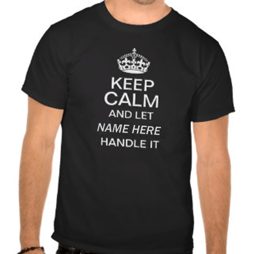 Write Your Name on Keep Calm Boys T Shirt