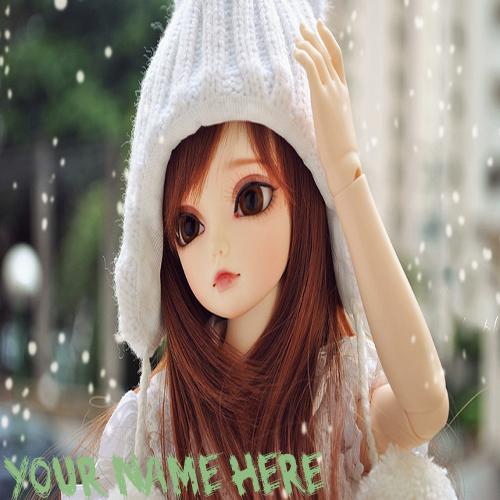 Write Your Name On Cute Winter Dolls