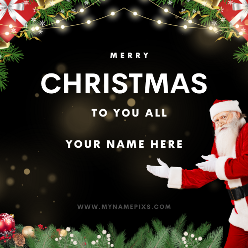Merry Christmas To You All Image With Name Edit