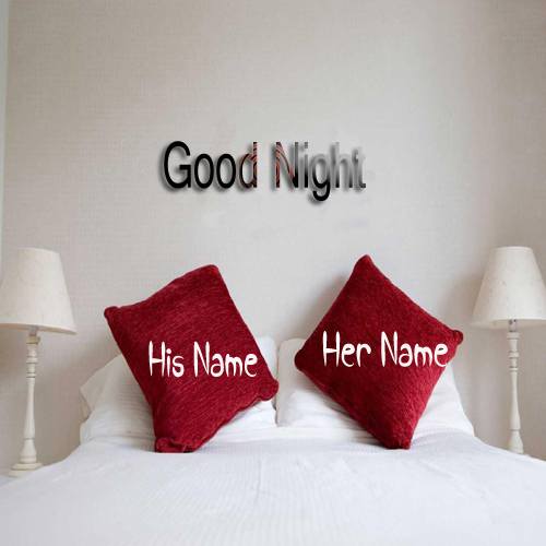 Write Your Name On Good Night Bed With Thought Picture