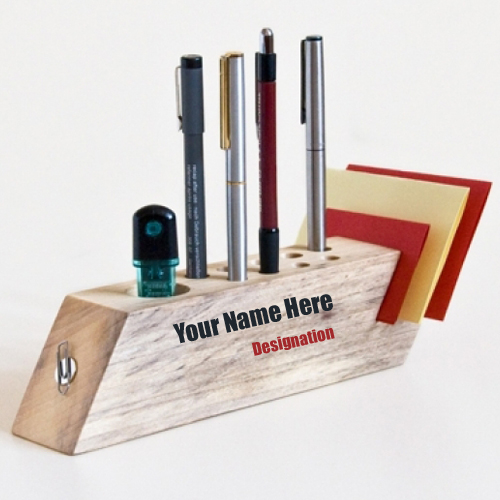 Print Name on Executive Visiting Card With Pen Stand Pi