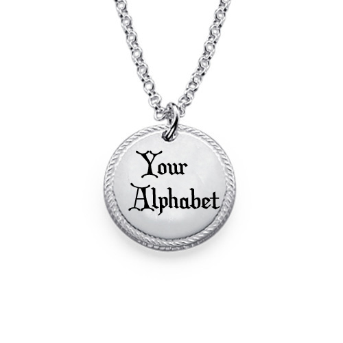Write Your Name Alphabet on Silver pendan Online Free