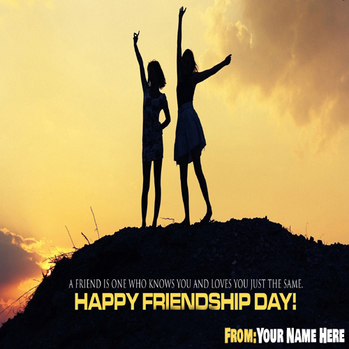 Write Your Name On Happy Friendship Day Quote Pic