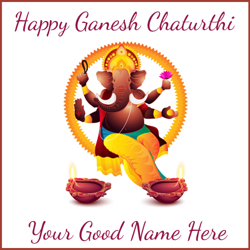 Happy Ganesh Chaturthi 2017 Wishes Greeting With Name