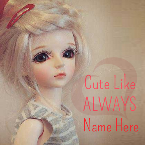 Cute Like Always Doll Greeting Card With Custom Name