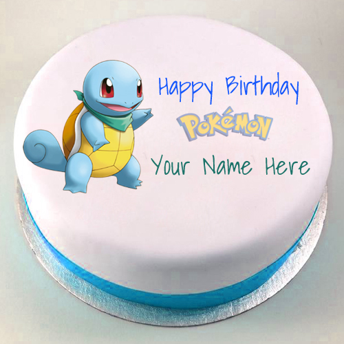Happy Birthday Pokemon Go Kids Cake With Your Name