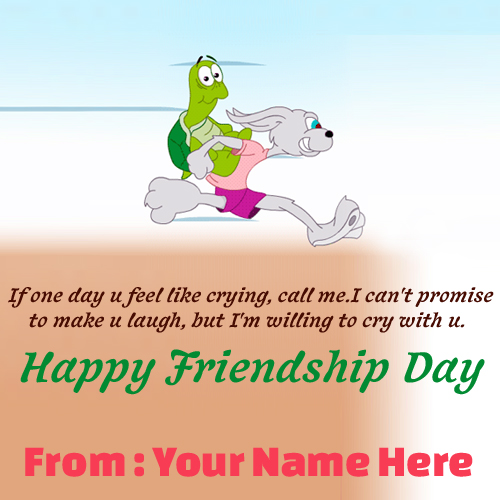 Write Your Name On Happy Friendship Day Greetings Pic 