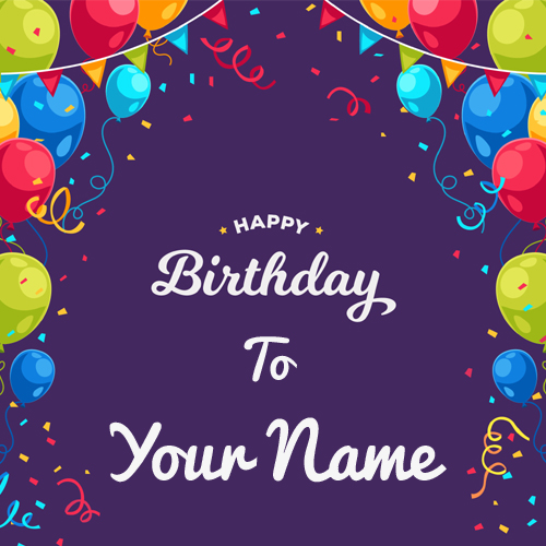 Birthday Wishes Awesome Greeting Card With Your Name