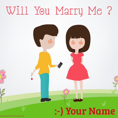 Will Your Marry Me Love Couple Greeting With Name