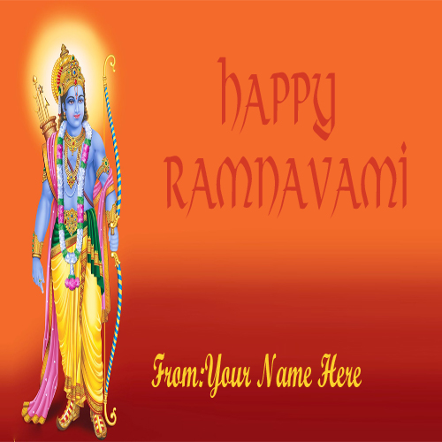 Write Your Name on Load Rama Greeting Pictures