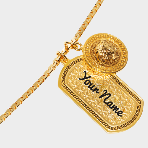 Beautiful Shining Gold Pendant For Men With Your Name