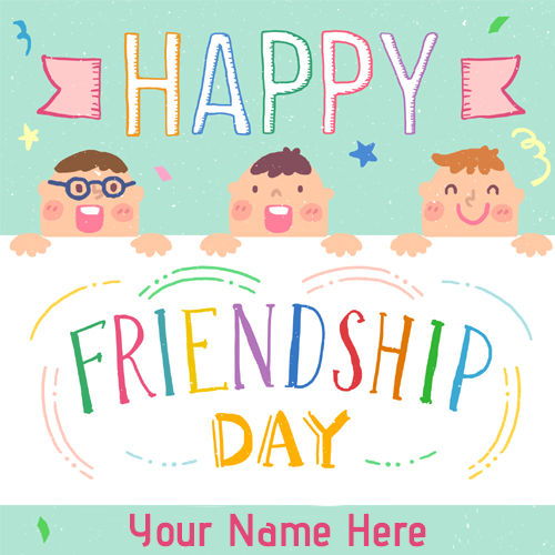 Write Name on Funny Friendship Day Wishes Greeting