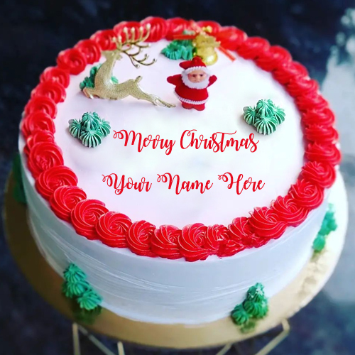 Christmas Eve Party Special Surprise Cake With Name
